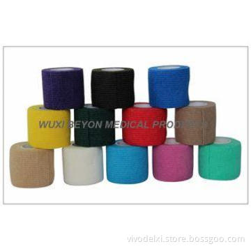 Solid Color FDA CE Cohesive Elasticated Bandage For Hospita